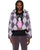 Chopova Lowena Chopova Lowena Purple Argyle Puffer Jacket - 1