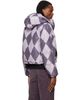 Chopova Lowena Chopova Lowena Purple Argyle Puffer Jacket - 3