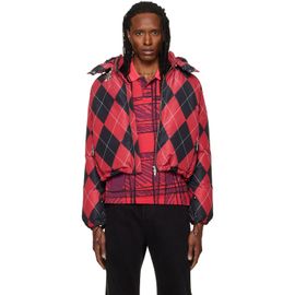 Chopova Lowena Chopova Lowena Red Argyle Puffer Jacket