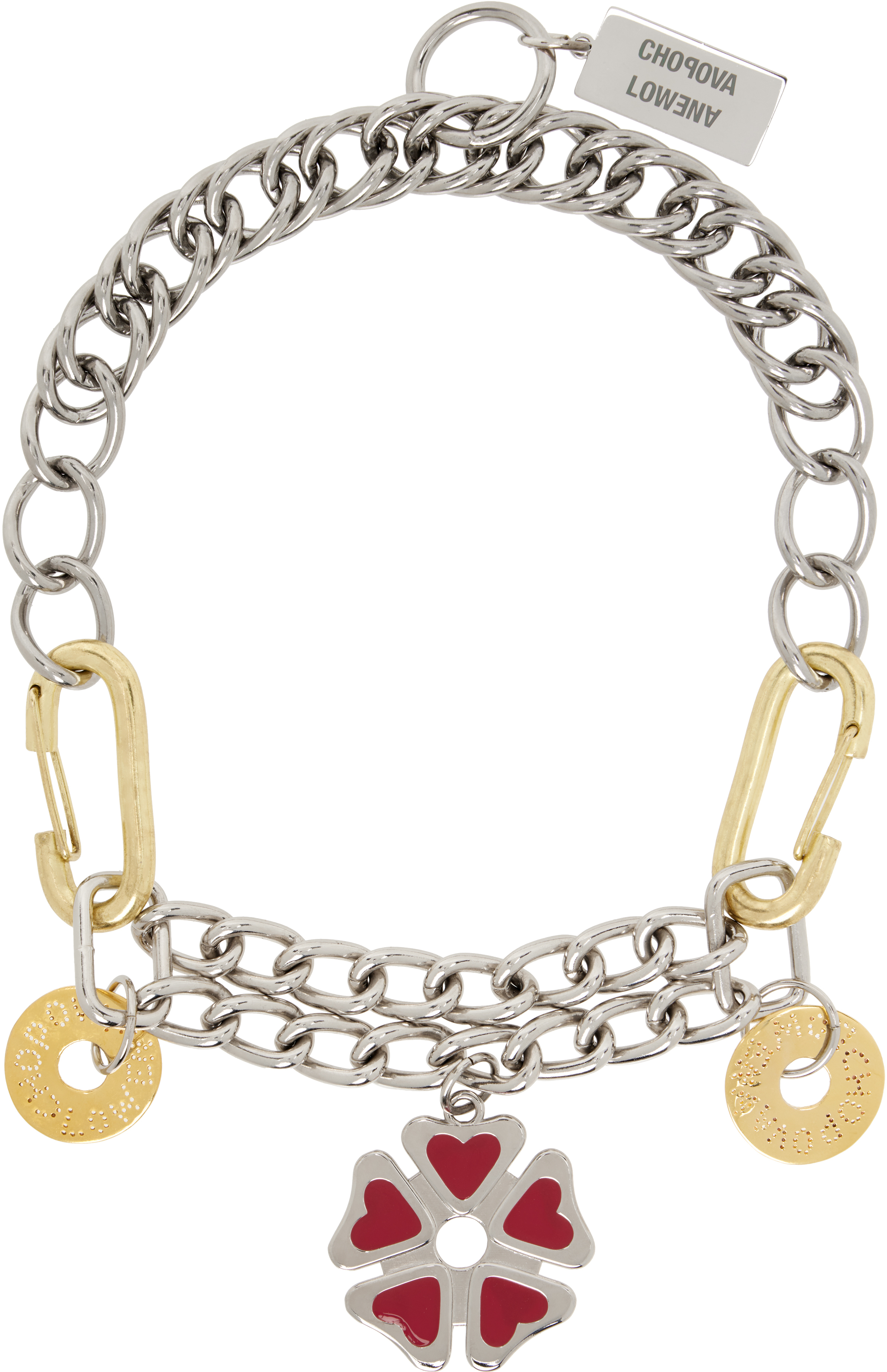 【しげたん】chopova lowena ネックレス Chopova Lowena - Silver Double Decker Necklace