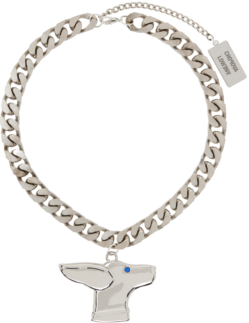 Chopova Lowena - Silver Top Dog Necklace