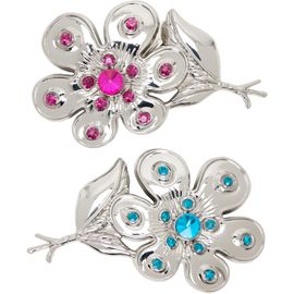 Chopova Lowena Chopova Lowena Two-Pack Silver Daisy Hair Clips