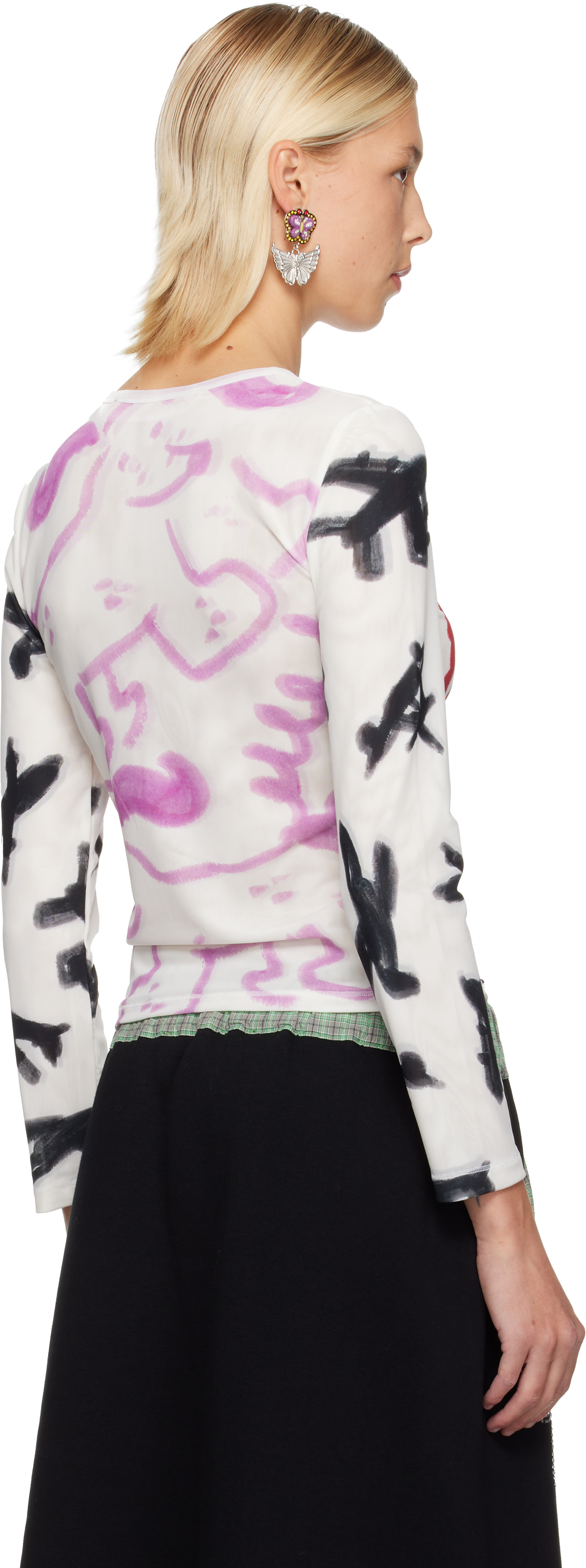 Chopova Lowena - White Bone Mesh T-shirt