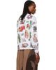 Chopova Lowena Chopova Lowena White Snippets Oversized Jersey T-shirt - 3
