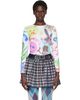 Chopova Lowena Chopova Lowena White Splat Wet Fitted Jersey T-shirt - 1