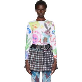 Chopova Lowena Chopova Lowena White Splat Wet Fitted Jersey T-shirt