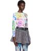 Chopova Lowena Chopova Lowena White Splat Wet Fitted Jersey T-shirt - 2