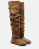 Christen Christen Big Boot suede over-the-knee boots - 1
