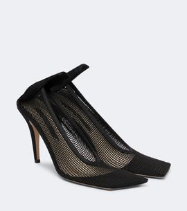 Christen Christen Edge Stretch suede-trimmed mesh pumps