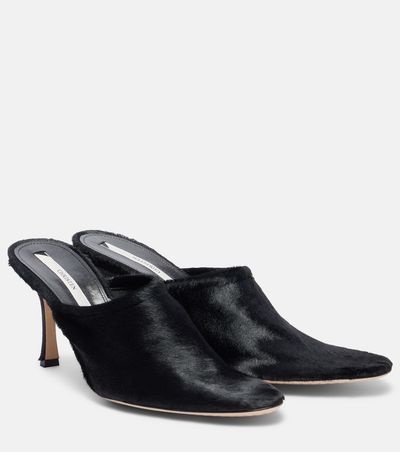 Christen Christen Elipse 75 calf hair mules