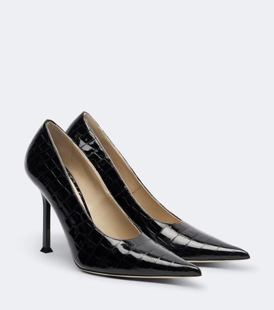 Christen Christen Helix snake-effect leather pumps