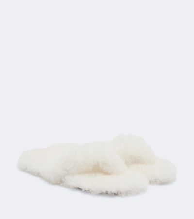 Christen Christen Home shearling thong sandals
