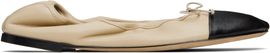CHRISTEN CHRISTEN SSENSE Exclusive Beige & Black Tabi Stretch Ballerina Flats