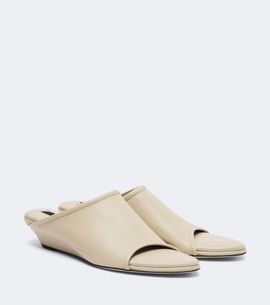 Christen Christen Stretch leather wedge mules