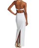 Christian Cowan Women's Metallic Halter Gown - 5