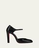 Christian Louboutin 100mm Fanny Demie Leather Ankle-Strap Pumps - 1