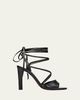 Christian Louboutin 100mm Fanny Randa Leather Ankle-Tie Sandals - 1