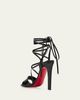 Christian Louboutin 100mm Fanny Randa Leather Ankle-Tie Sandals - 2