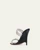 Christian Louboutin 100mm Solo Zee Embellished Leather Wedge Sandals - 2