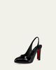 Christian Louboutin 85mm Fannylove Patent Leather Slingback Pumps - 2