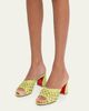 Christian Louboutin 85mm Jane Woven Silk Mule Sandals - 2
