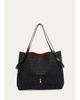 Christian Louboutin Bettina Large Croc-Embossed Suede Tote Bag - 1