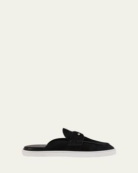 Christian Louboutin Chanme Donna Leather Boat Shoe Mules