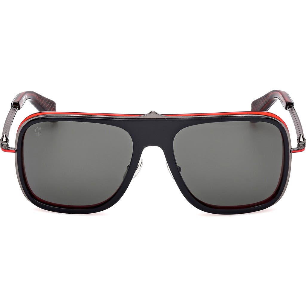 Christian Louboutin Christian Louboutin 62mm Mirrored Navigator Sunglasses
