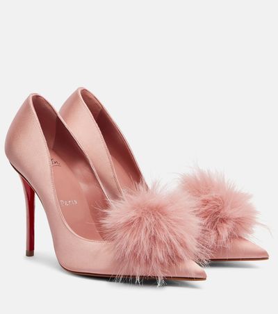 Christian Louboutin Christian Louboutin Alana 100 embellished crêpe satin pumps