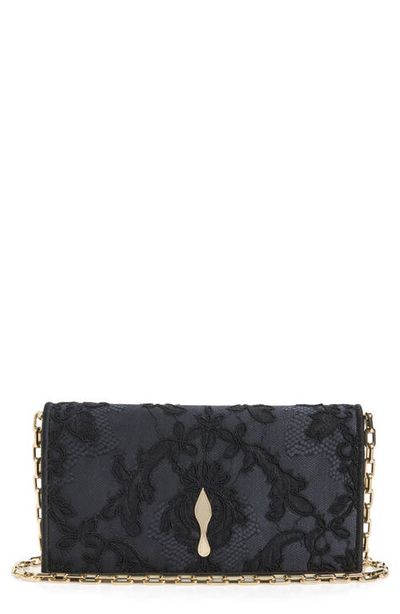 Christian Louboutin Christian Louboutin Bettina Chantilly Lace & Crepe Satin Clutch
