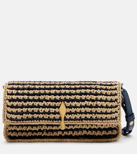 Christian Louboutin Christian Louboutin Bettina Mini leather-trimmed crochet clutch