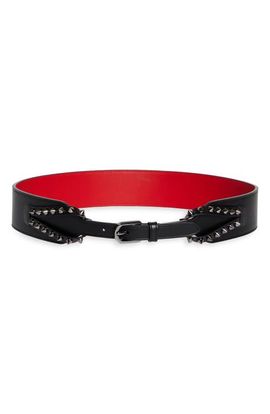 Christian Louboutin Christian Louboutin Cabata Spike Leather Corset Belt