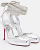 Christian Louboutin Christian Louboutin Cassia 100 metallic leather slingback pumps - 1