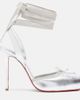Christian Louboutin Christian Louboutin Cassia 100 metallic leather slingback pumps - 5