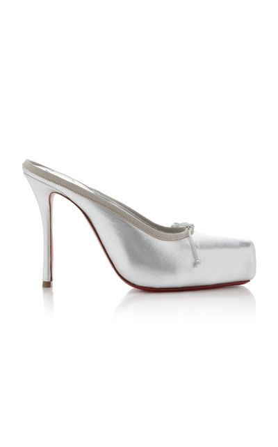 Christian Louboutin Christian Louboutin Cassia 100mm Metallic Leather Mules