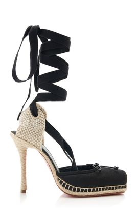 Christian Louboutin Christian Louboutin Cassiadrilla 100mm Linen Espadrille Pumps