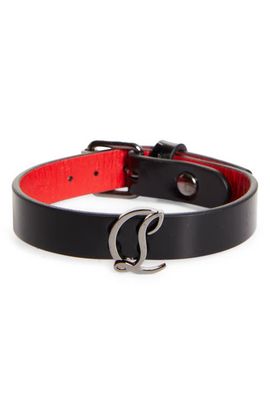 Christian Louboutin Christian Louboutin CL Logo Leather Bracelet
