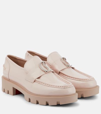 Christian Louboutin Christian Louboutin CL Moc Lug patent leather loafers