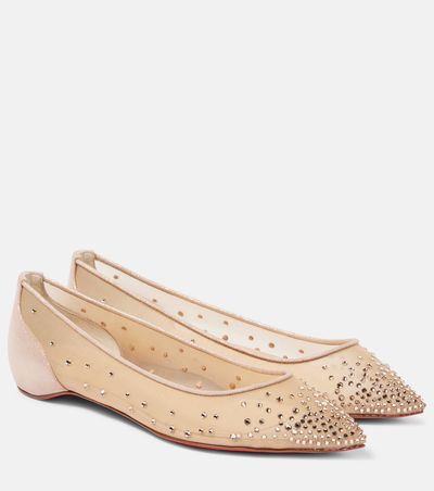 Christian Louboutin Christian Louboutin Follies Strass mesh ballet flats