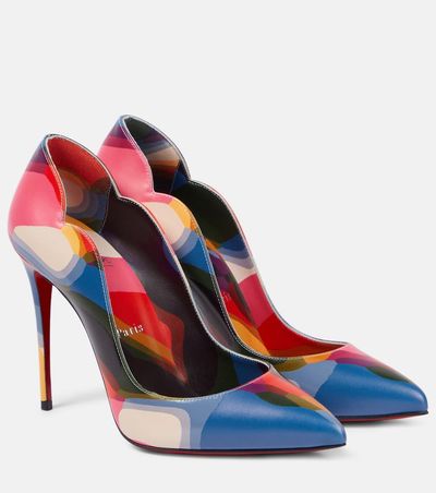 Christian Louboutin Christian Louboutin Hot Chick 100 printed leather pumps