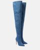 Christian Louboutin Christian Louboutin Kate Botta Alta 100 denim over-the-knee boots - 1