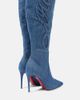 Christian Louboutin Christian Louboutin Kate Botta Alta 100 denim over-the-knee boots - 2