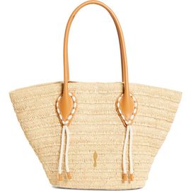 Christian Louboutin Christian Louboutin Large Woven Raffia Basket Tote