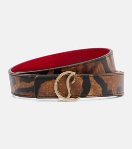 Christian Louboutin Christian Louboutin Leopard-print leather belt