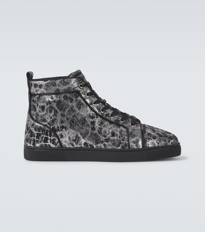 Christian Louboutin Christian Louboutin Louis printed leather high-top sneakers