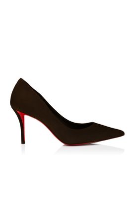 Christian Louboutin Christian Louboutin Miss Z 80mm Velour Leather Pumps