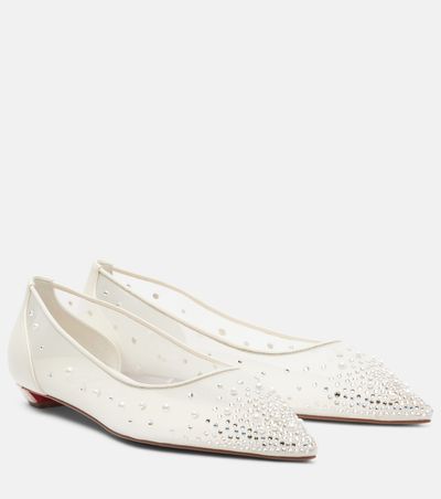Christian Louboutin Christian Louboutin Miss Z Degrastrassina Perla mesh flats
