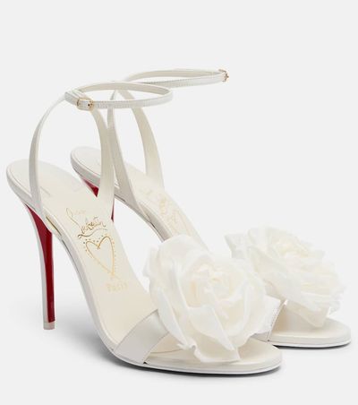 Christian Louboutin Christian Louboutin Miss Z floral-appliquÃ© leather sandals