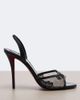 Christian Louboutin Christian Louboutin Miss Z lace-trimmed leather slingback sandals - 5