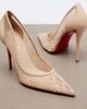 Christian Louboutin Christian Louboutin Miss Z leather-trimmed lace pumps - 5